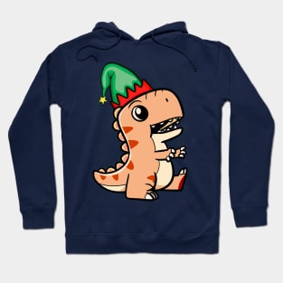 Christmas Dinosaur Elf Hoodie